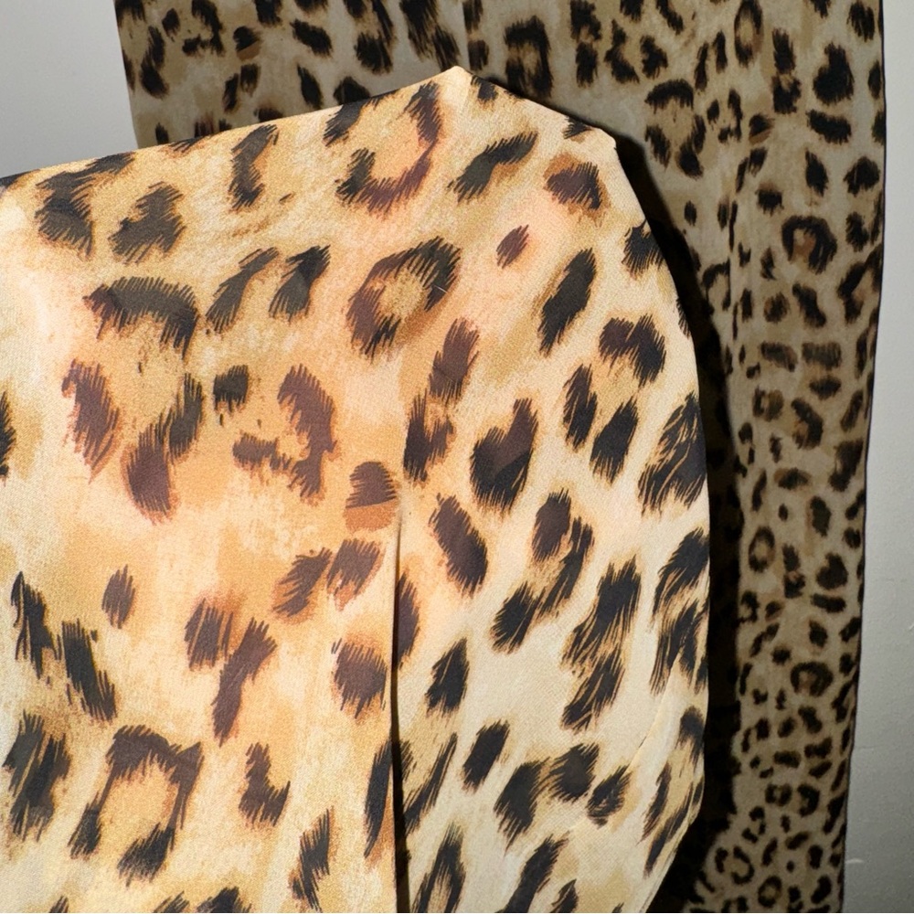 Bebe Leopard Sheer Pants Size S - Picture 2 of 5
